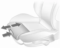 Taste drücken und Oberschenkelauflage verschieben.