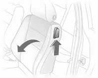 Entriegelungshebel anheben und Sitzlehne nach vorn klappen. Sitz nach vorn schieben.